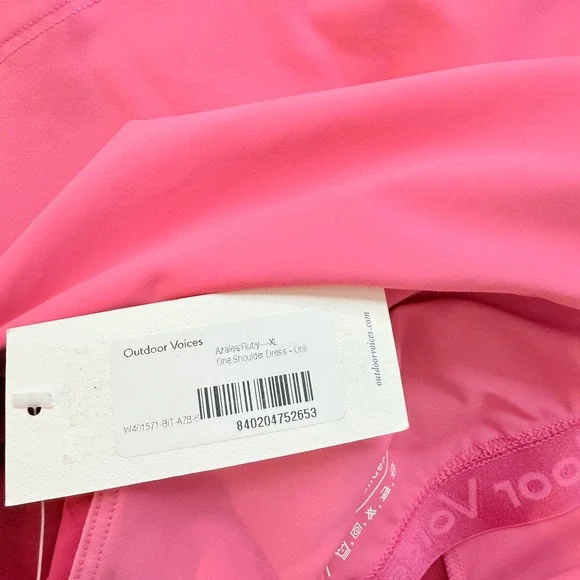 Outdoor Voices One Shoulder Dress Azalea/Ruby XL NWT - Picture 8 of 9